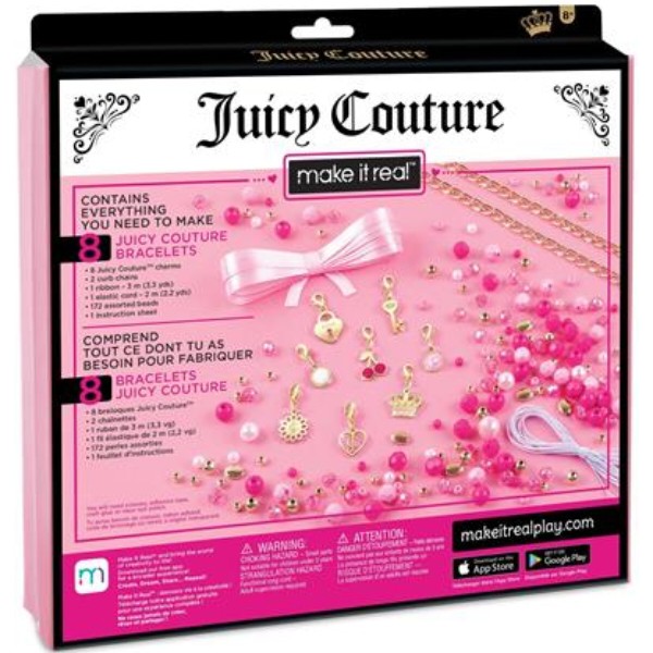 Фото - Набір для виготовлення прикрас Make it Real Juicy Couture Рожевий стиль 185 шт. (MR4413)